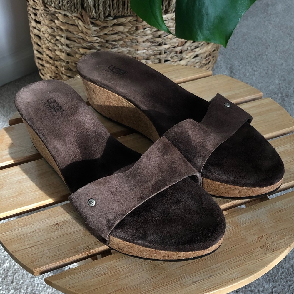 ❌SOLD❌ UGG Basil Wedge Slide-on Sandal